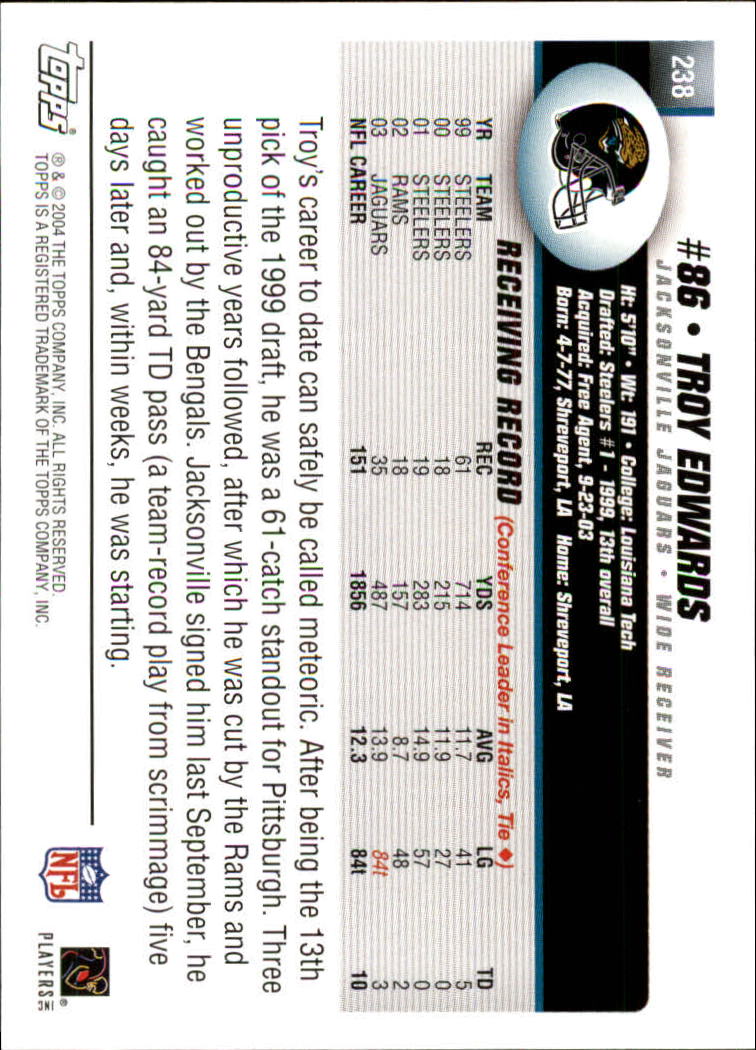 A6884- 2004 Topps Collection FB Card #s 1-250 -You Pick- 15+ FREE US SHIP - Picture 13 of 467