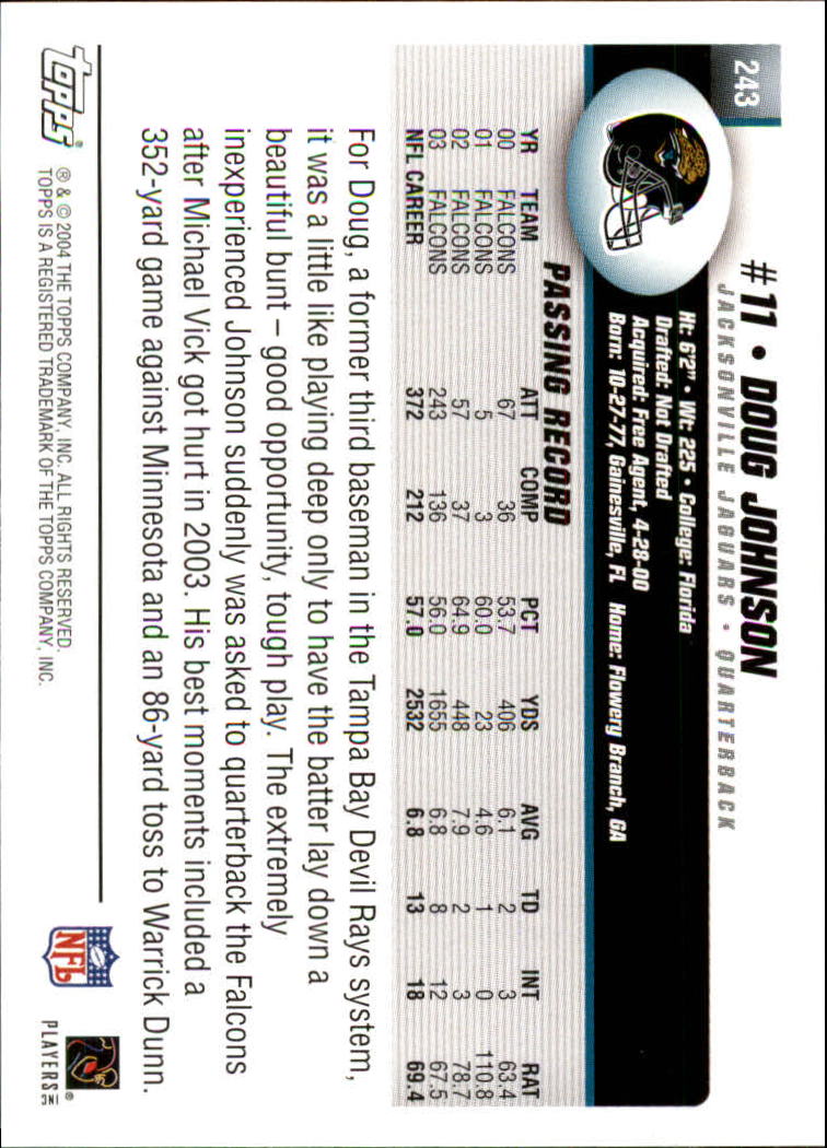 A6884- 2004 Topps Collection FB Card #s 1-250 -You Pick- 15+ FREE US SHIP - Picture 317 of 467