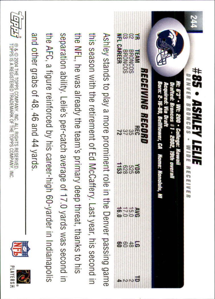 A6884- 2004 Topps Collection FB Card #s 1-250 -You Pick- 15+ FREE US SHIP - Picture 59 of 467