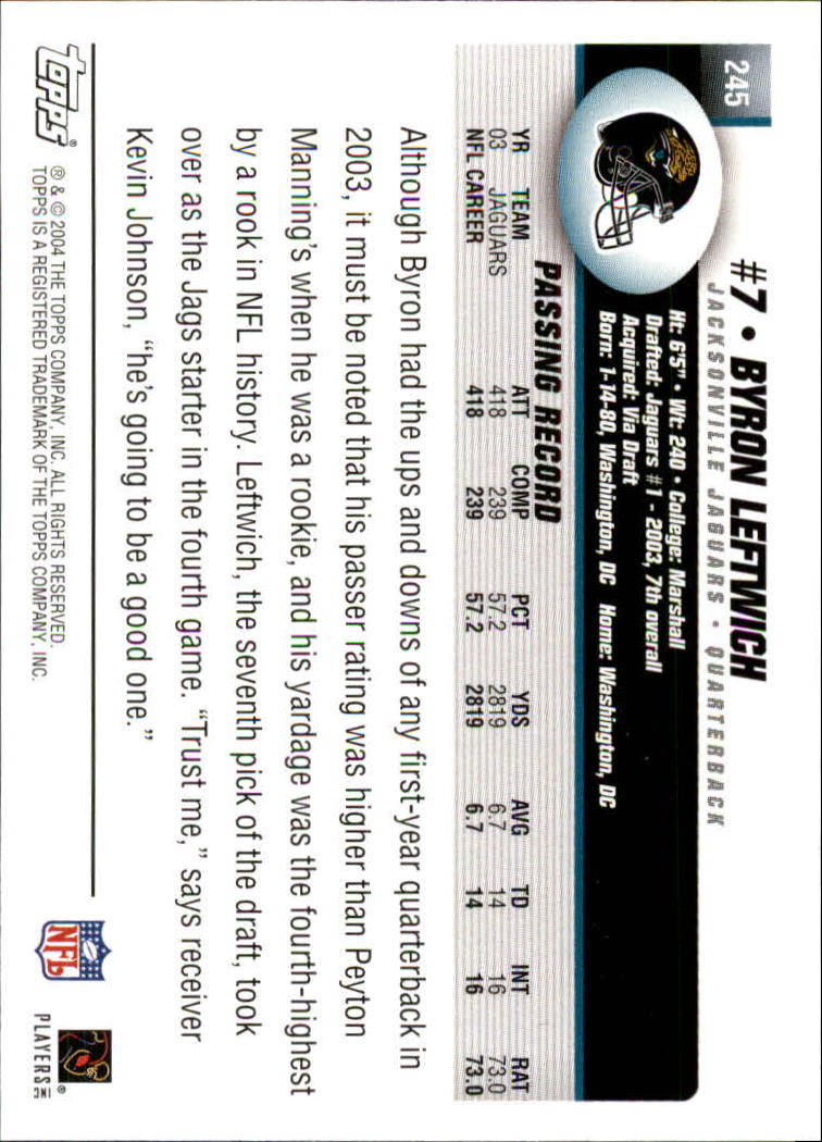A6884- 2004 Topps Collection FB Card #s 1-250 -You Pick- 15+ FREE US SHIP - Picture 119 of 467