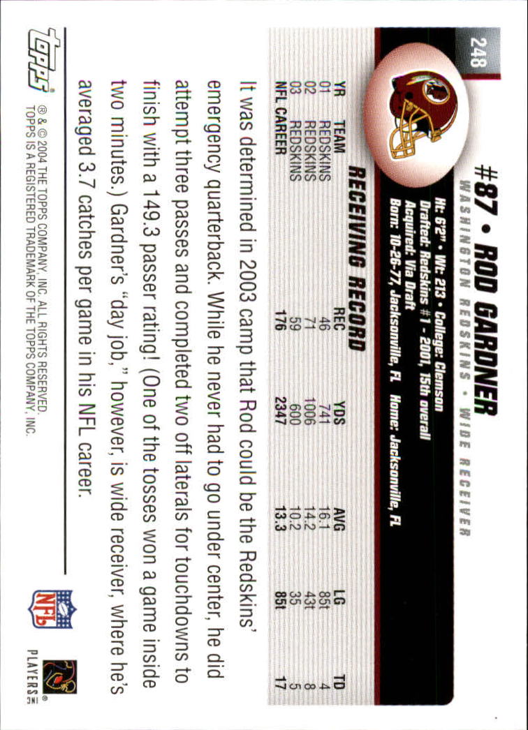 A6884- 2004 Topps Collection FB Card #s 1-250 -You Pick- 15+ FREE US SHIP - Picture 305 of 467