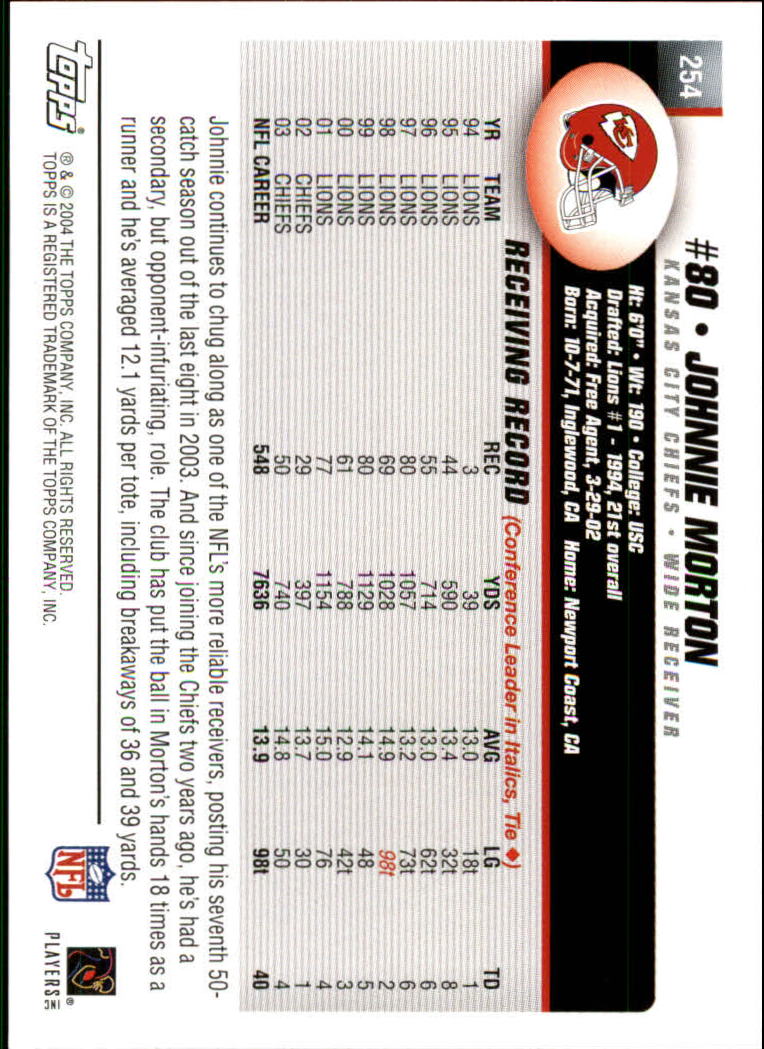 A6884- 2004 Topps Collection FB Card #s 251-385 -You Pick- 15+ FREE US SHIP - Picture 97 of 245