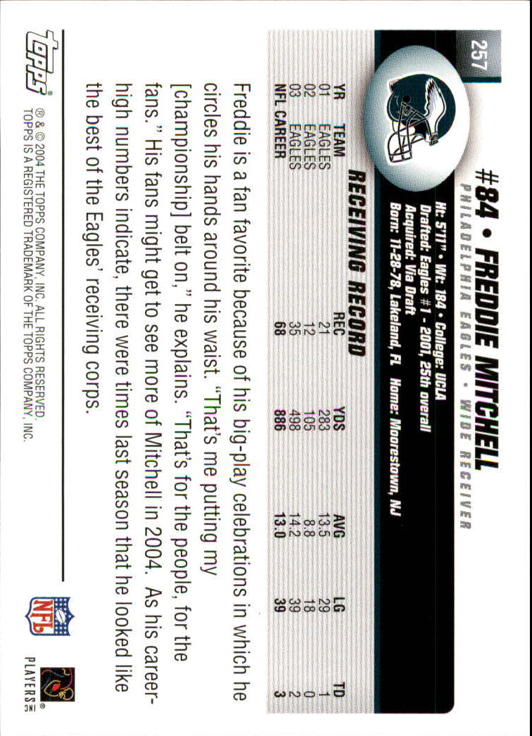 A6884- 2004 Topps Collection FB Card #s 251-385 -You Pick- 15+ FREE US SHIP - Picture 49 of 245