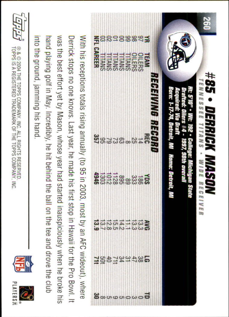 A6884- 2004 Topps Collection FB Card #s 251-385 -You Pick- 15+ FREE US SHIP - Picture 81 of 245