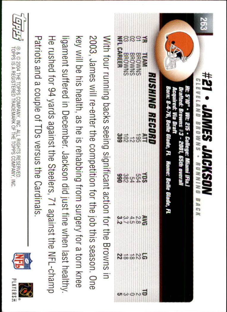 A6884- 2004 Topps Collection FB Card #s 251-385 -You Pick- 15+ FREE US SHIP - Picture 55 of 245