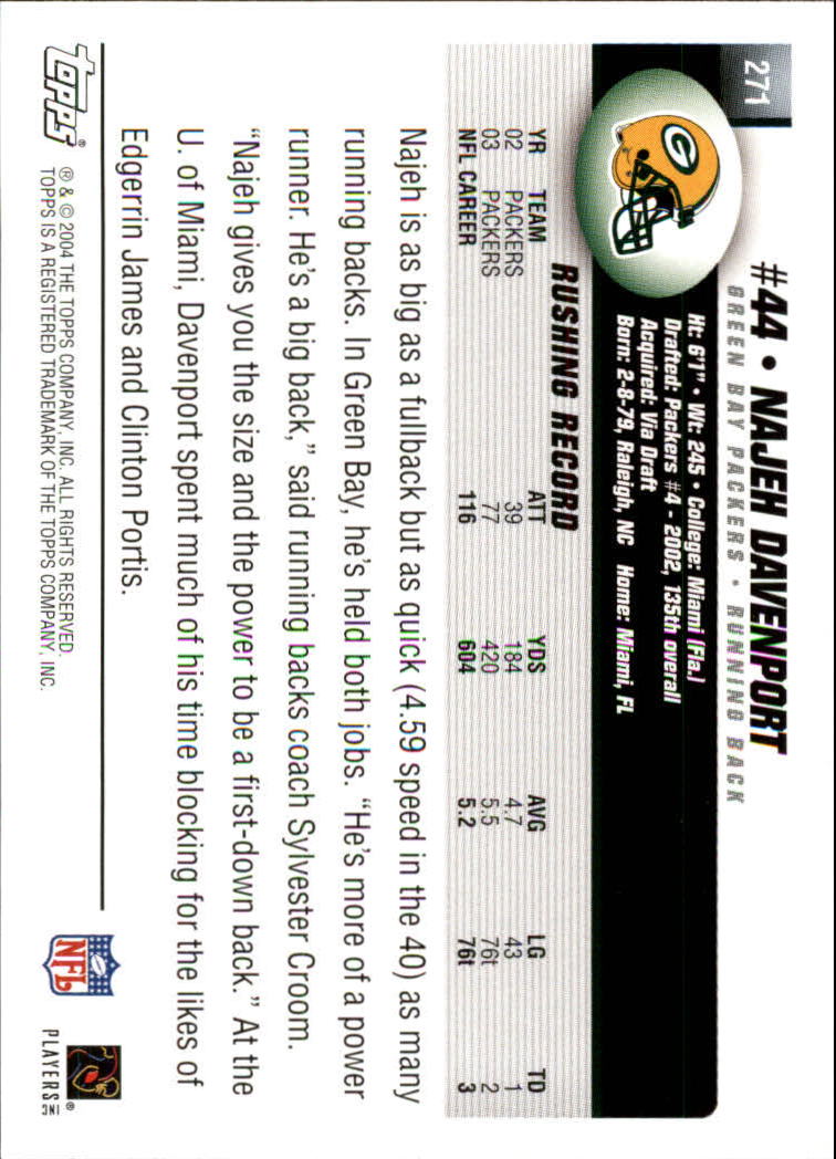 A6884- 2004 Topps Collection FB Card #s 251-385 -You Pick- 15+ FREE US SHIP - Picture 85 of 245