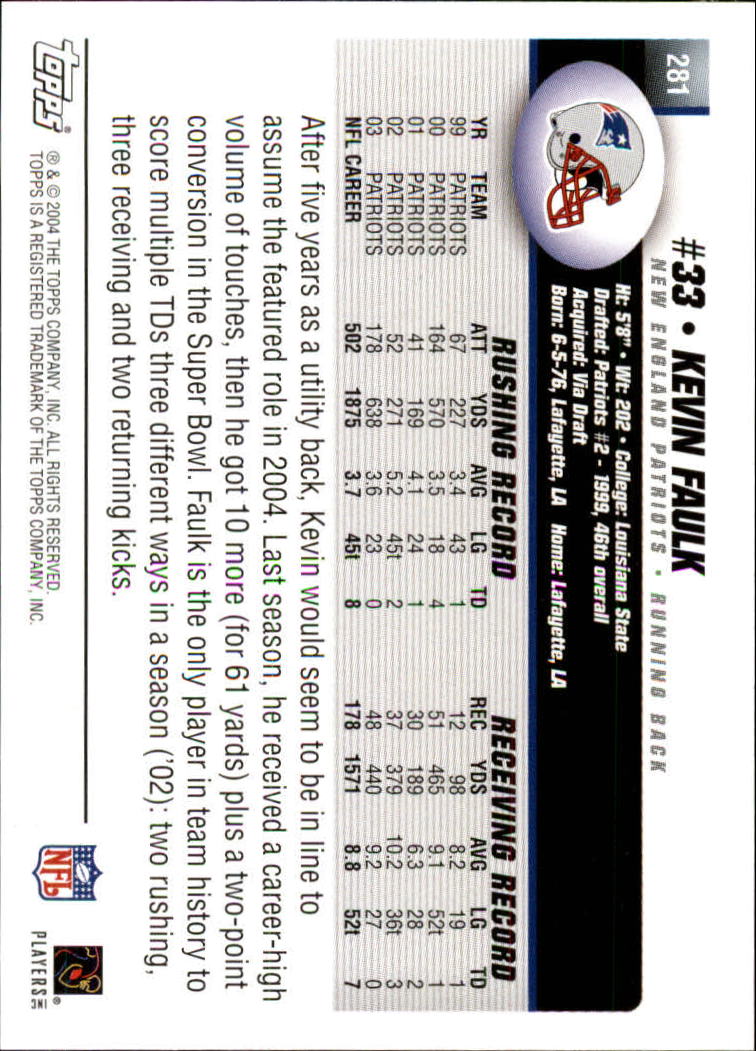 A6884- 2004 Topps Collection FB Card #s 251-385 -You Pick- 15+ FREE US SHIP - Picture 75 of 245