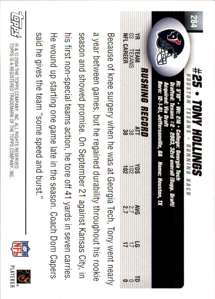 A6884- 2004 Topps Collection FB Card #s 251-385 -You Pick- 15+ FREE US SHIP - Picture 51 of 245