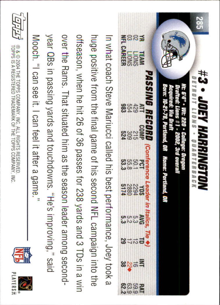 A6884- 2004 Topps Collection FB Card #s 251-385 -You Pick- 15+ FREE US SHIP - Picture 59 of 245