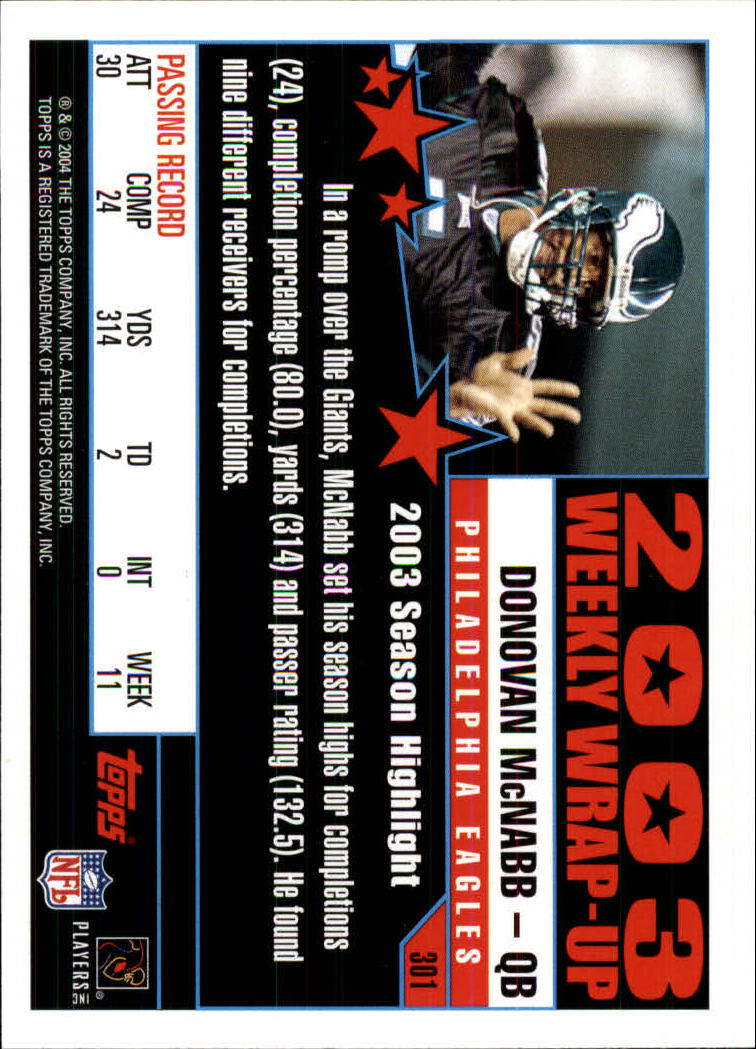 A6884- 2004 Topps Collection FB Card #s 251-385 -You Pick- 15+ FREE US SHIP - Picture 21 of 245