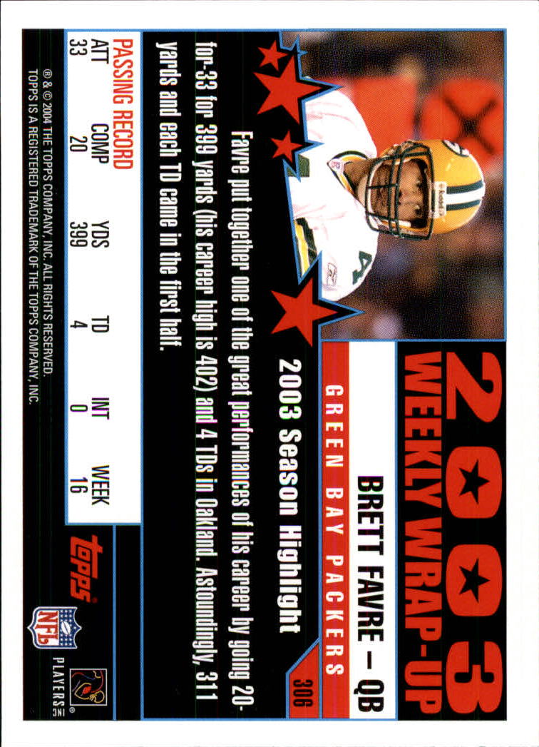 A6884- 2004 Topps Collection FB Card #s 251-385 -You Pick- 15+ FREE US SHIP - Picture 111 of 245