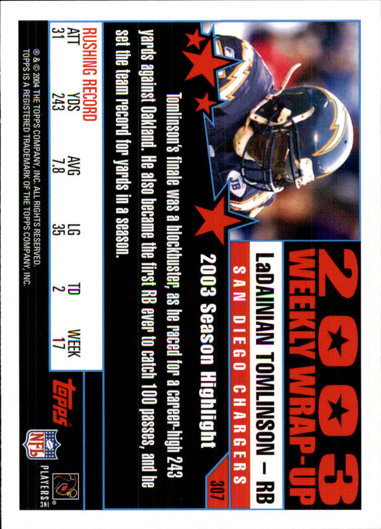 A6884- 2004 Topps Collection FB Card #s 251-385 -You Pick- 15+ FREE US SHIP - Picture 69 of 245