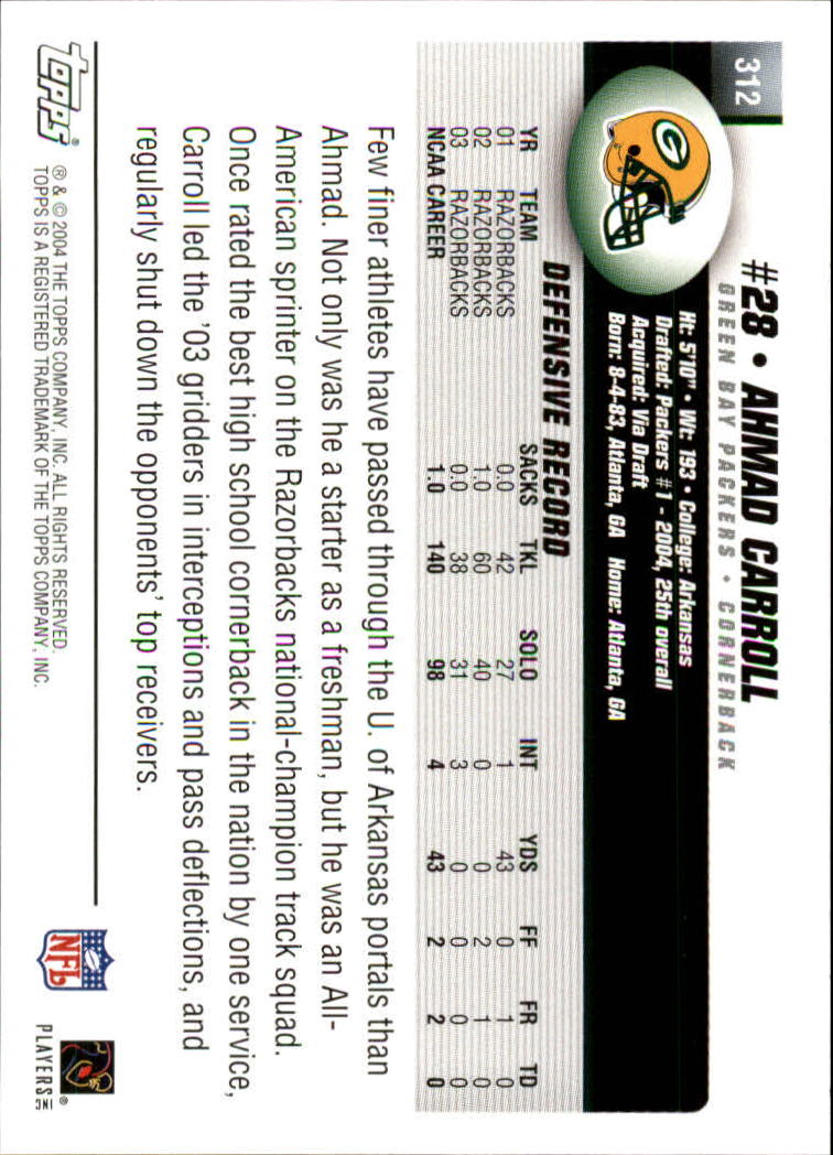 A6884- 2004 Topps Collection FB Card #s 251-385 -You Pick- 15+ FREE US SHIP - Picture 161 of 245