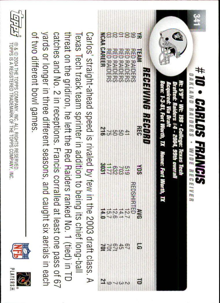A6884- 2004 Topps Collection FB Card #s 251-385 -You Pick- 15+ FREE US SHIP - Picture 113 of 245