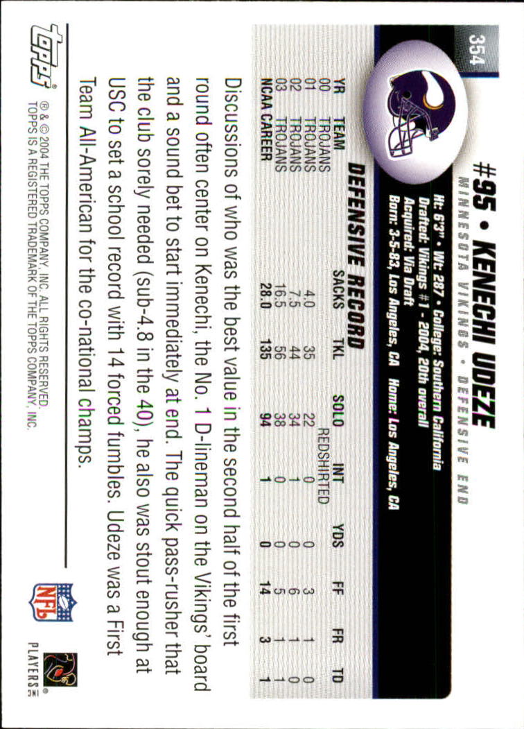 A6884- 2004 Topps Collection FB Card #s 251-385 -You Pick- 15+ FREE US SHIP - Picture 219 of 245