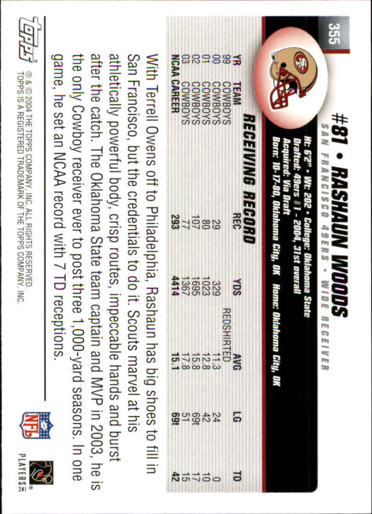 A6884- 2004 Topps Collection FB Card #s 251-385 -You Pick- 15+ FREE US SHIP - Picture 163 of 245