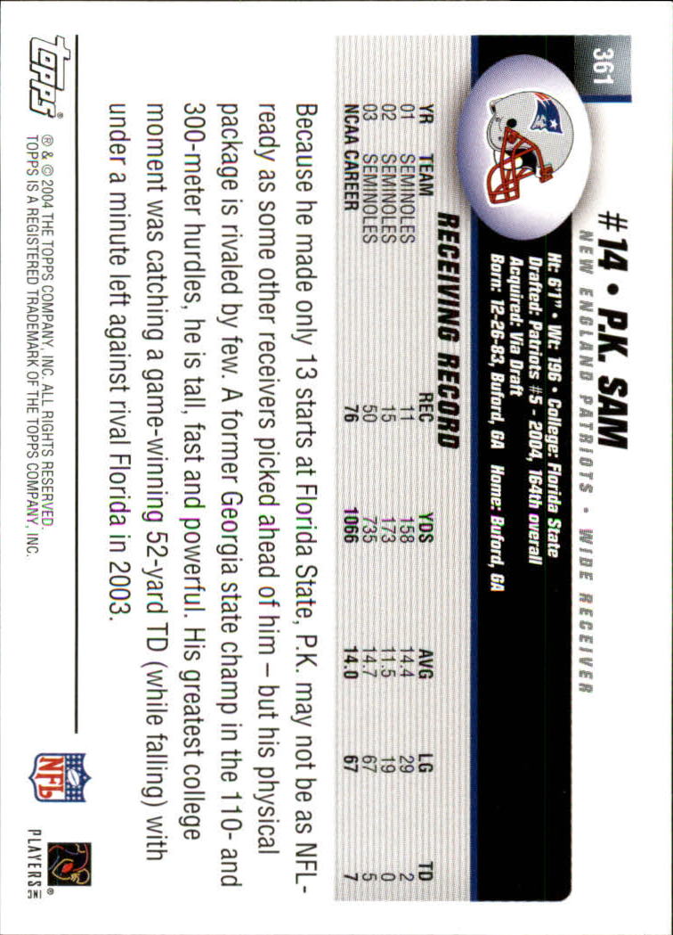 A6884- 2004 Topps Collection FB Card #s 251-385 -You Pick- 15+ FREE US SHIP - Picture 177 of 245