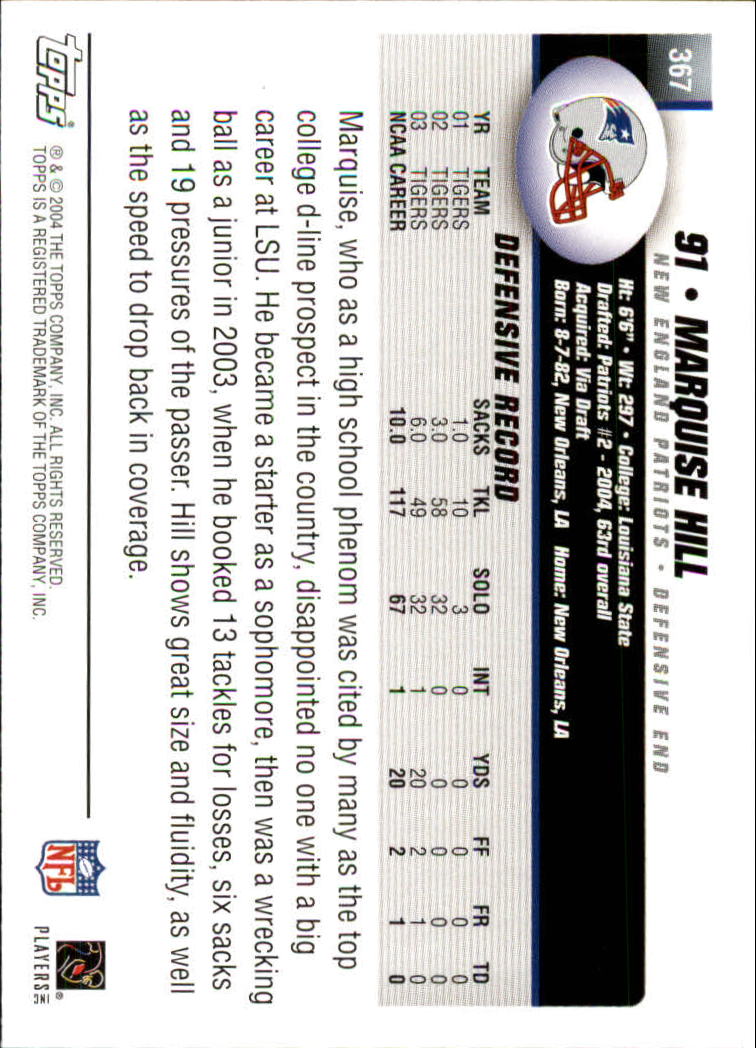 A6884- 2004 Topps Collection FB Card #s 251-385 -You Pick- 15+ FREE US SHIP - Picture 193 of 245