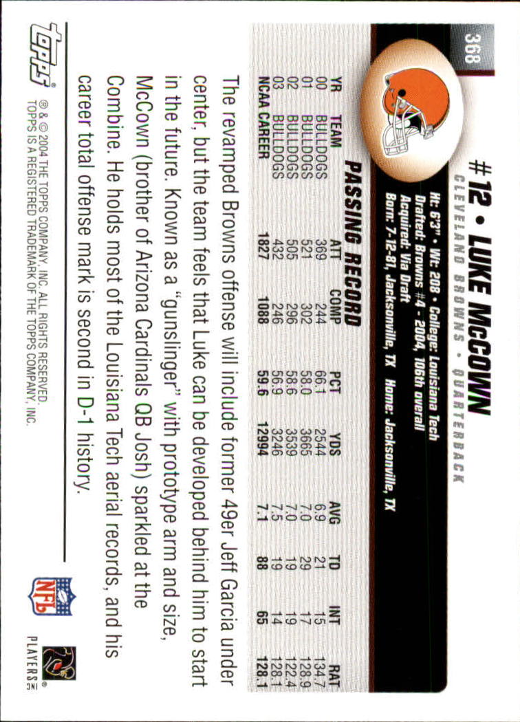 A6884- 2004 Topps Collection FB Card #s 251-385 -You Pick- 15+ FREE US SHIP - Picture 119 of 245