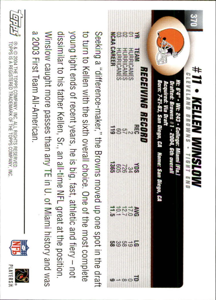 A6884- 2004 Topps Collection FB Card #s 251-385 -You Pick- 15+ FREE US SHIP - Picture 149 of 245