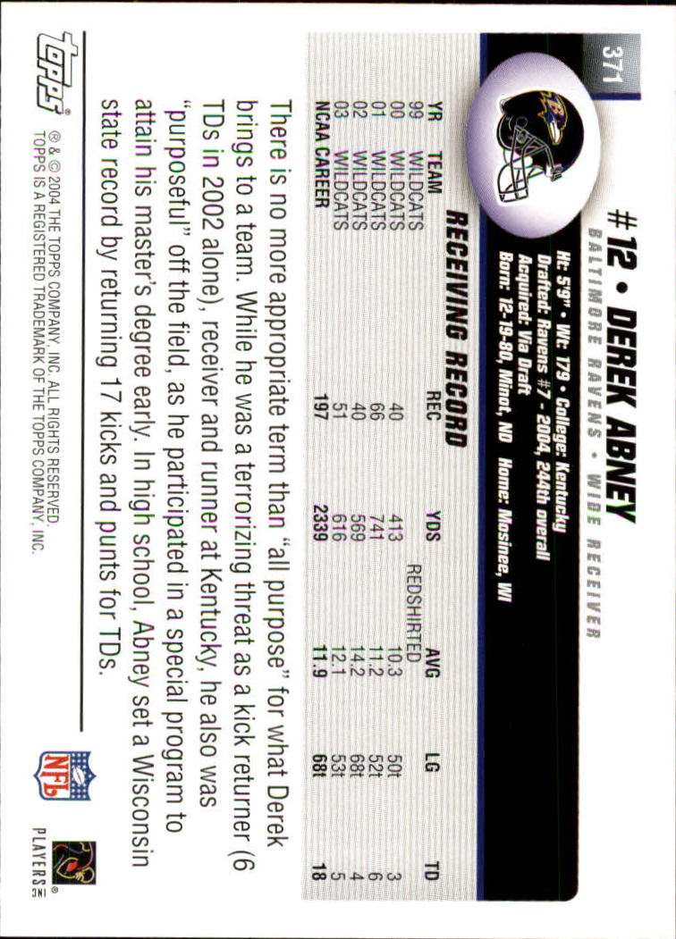 A6884- 2004 Topps Collection FB Card #s 251-385 -You Pick- 15+ FREE US SHIP - Picture 165 of 245