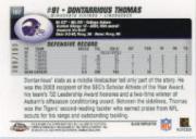 2004 Topps Chrome Black Refractors #187 Dontarrious Thomas back image