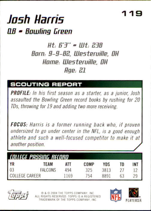 B4109- 2004 Topps Draft Picks And Prospects Fb Karten -du Pick- 15 + Kostenlose - Bild 226 von 341