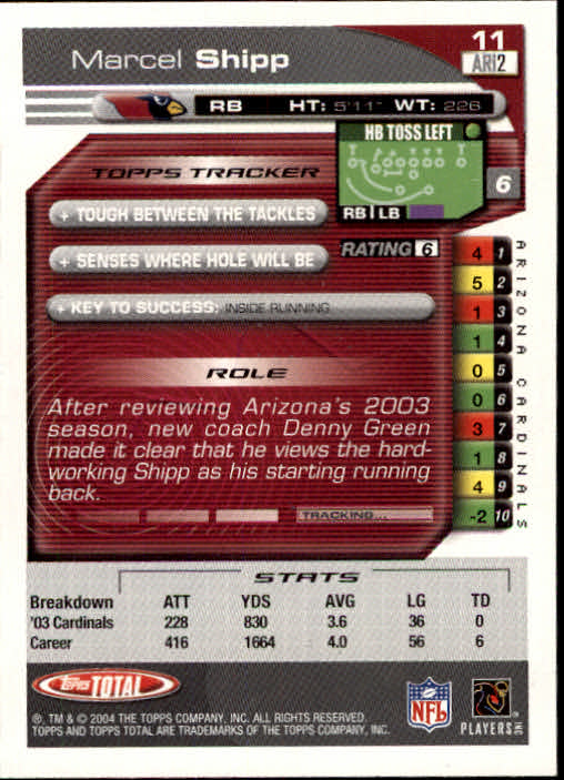B1232- 2004 Topps Total FB Card #s 1-250 +Rookies -You Pick- 15+ FREE US SHIP - Picture 23 of 501