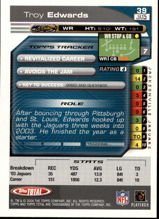 B1232- 2004 Topps Total FB Card #s 1-250 +Rookies -You Pick- 15+ FREE US SHIP - Picture 79 of 501