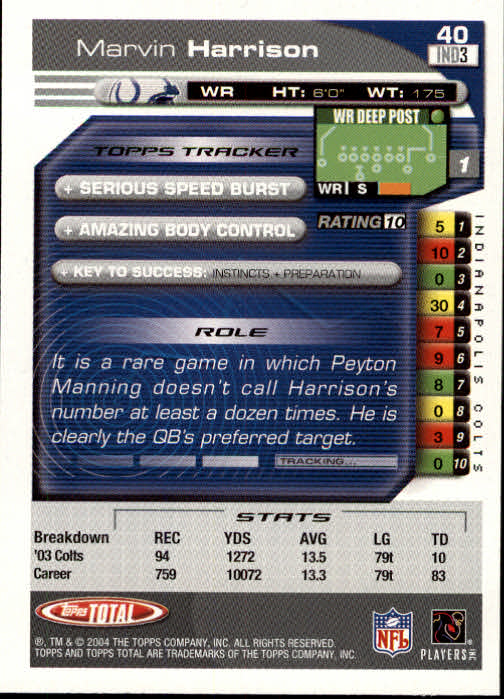 B1232- 2004 Topps Total FB Card #s 1-250 +Rookies -You Pick- 15+ FREE US SHIP - Picture 81 of 501