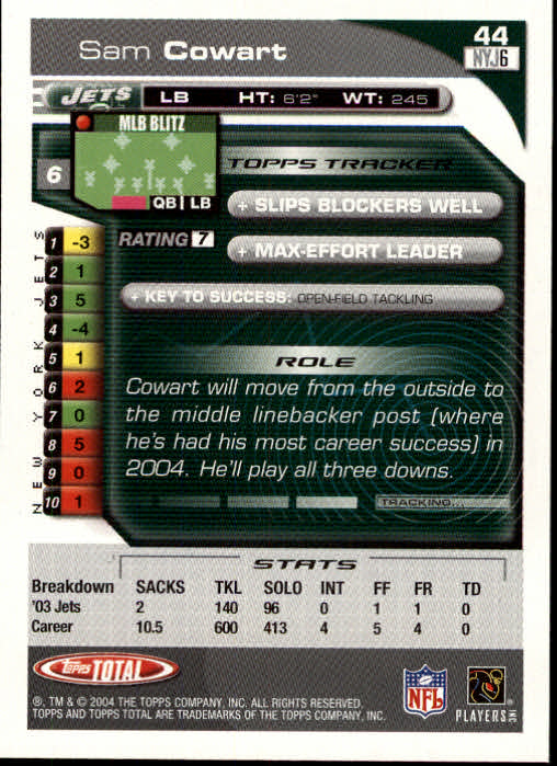B1232- 2004 Topps Total FB Card #s 1-250 +Rookies -You Pick- 15+ FREE US SHIP - Picture 89 of 501