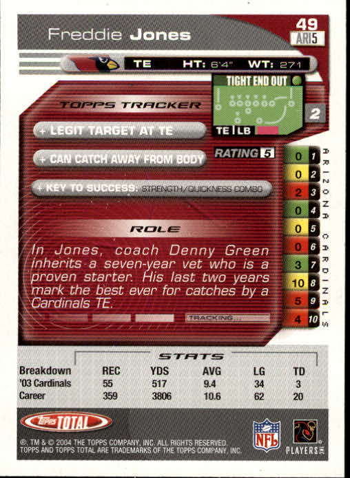 B1232- 2004 Topps Total FB Card #s 1-250 +Rookies -You Pick- 15+ FREE US SHIP - Picture 99 of 501