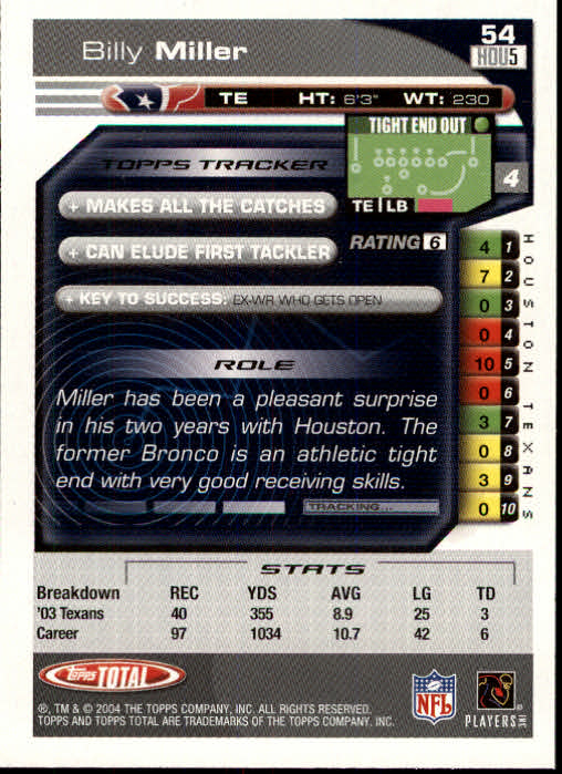 B1232- 2004 Topps Total FB Card #s 1-250 +Rookies -You Pick- 15+ FREE US SHIP - Picture 109 of 501