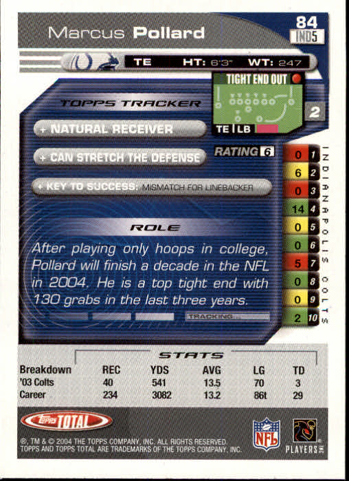 B1232- 2004 Topps Total FB Card #s 1-250 +Rookies -You Pick- 15+ FREE US SHIP - Picture 169 of 501