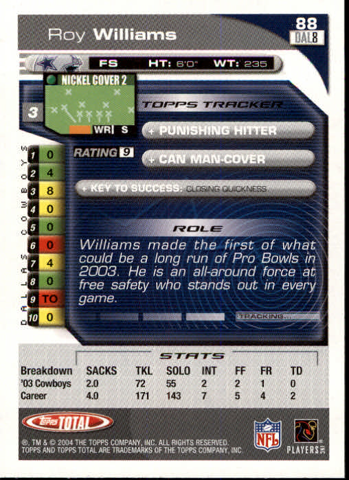 B1232- 2004 Topps Total FB Card #s 1-250 +Rookies -You Pick- 15+ FREE US SHIP - Picture 177 of 501