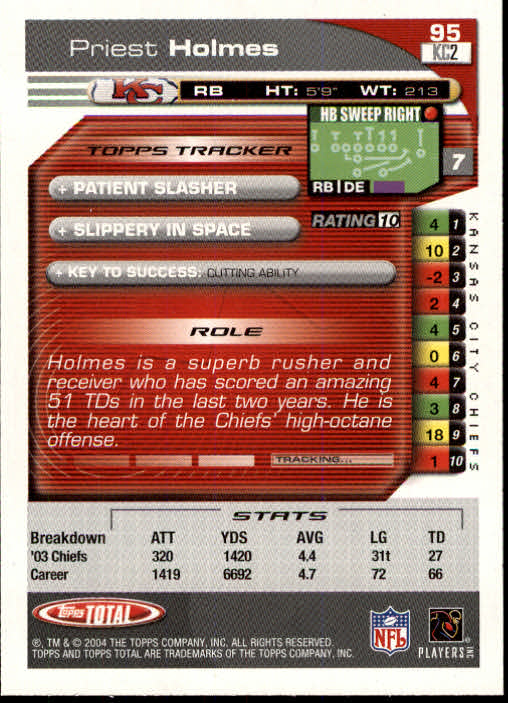 B1232- 2004 Topps Total FB Card #s 1-250 +Rookies -You Pick- 15+ FREE US SHIP - Picture 191 of 501