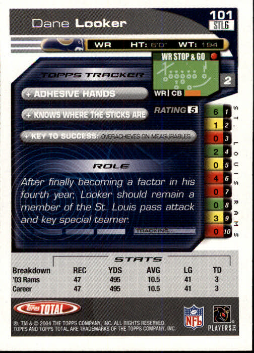 B1232- 2004 Topps Total FB Card #s 1-250 +Rookies -You Pick- 15+ FREE US SHIP - Picture 203 of 501