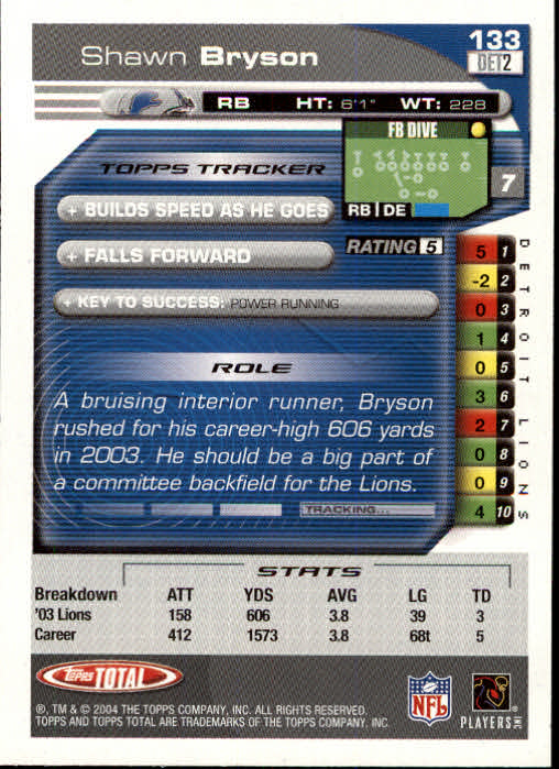 B1232- 2004 Topps Total FB Card #s 1-250 +Rookies -You Pick- 15+ FREE US SHIP - Picture 267 of 501