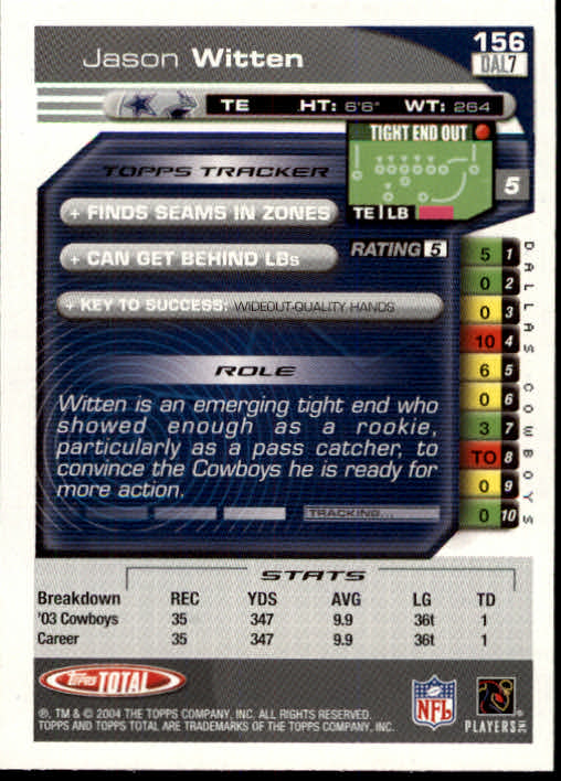 B1232- 2004 Topps Total FB Card #s 1-250 +Rookies -You Pick- 15+ FREE US SHIP - Picture 313 of 501