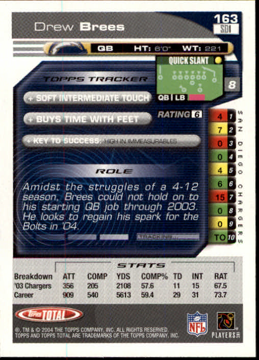 B1232- 2004 Topps Total FB Card #s 1-250 +Rookies -You Pick- 15+ FREE US SHIP - Picture 327 of 501