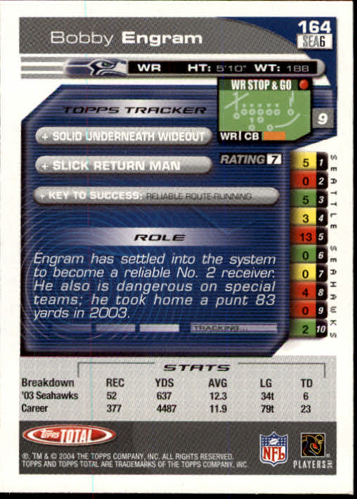 B1232- 2004 Topps Total FB Card #s 1-250 +Rookies -You Pick- 15+ FREE US SHIP - Picture 329 of 501