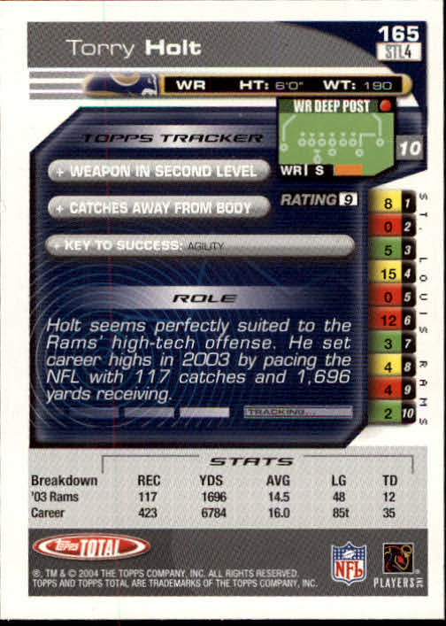 B1232- 2004 Topps Total FB Card #s 1-250 +Rookies -You Pick- 15+ FREE US SHIP - Picture 331 of 501