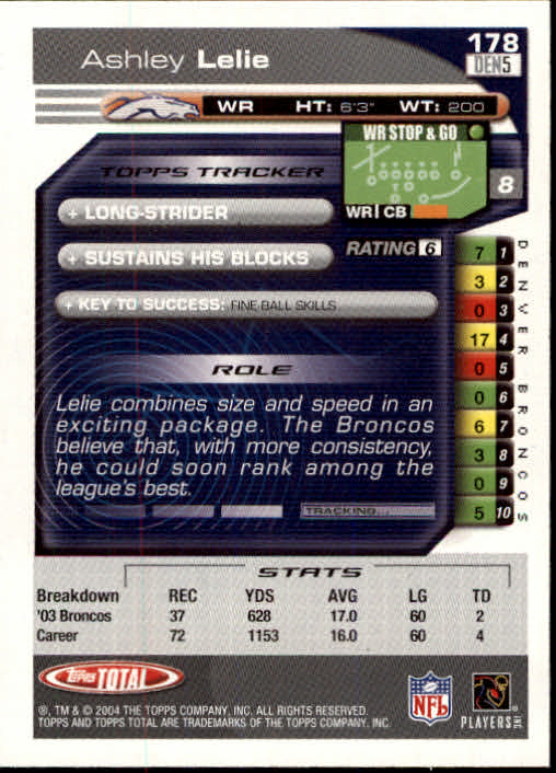 B1232- 2004 Topps Total FB Card #s 1-250 +Rookies -You Pick- 15+ FREE US SHIP - Picture 357 of 501