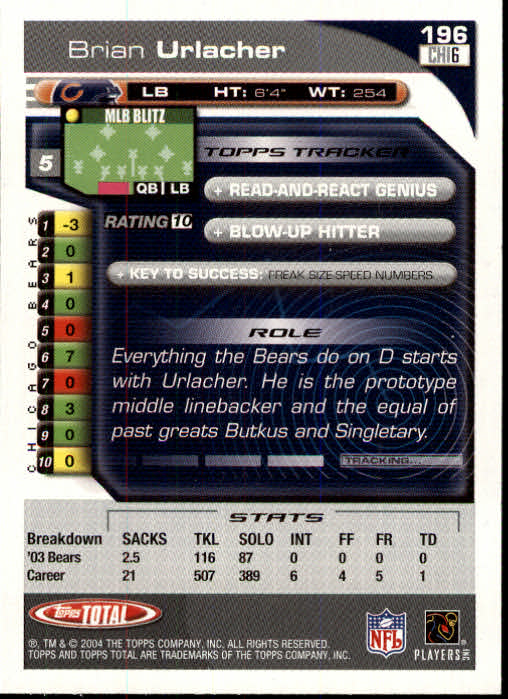 B1232- 2004 Topps Total FB Card #s 1-250 +Rookies -You Pick- 15+ FREE US SHIP - Picture 393 of 501