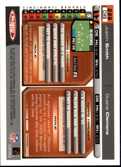 B1232- 2004 Topps Total FB Card #s 1-250 +Rookies -You Pick- 15+ FREE US SHIP - Picture 453 of 501