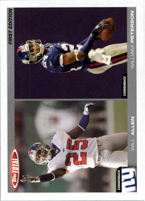 2004 Topps Total First Edition #264 Will Allen/William Peterson