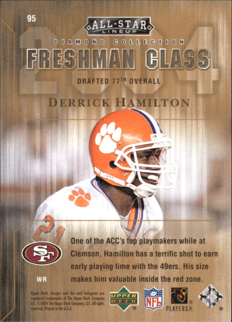 2004 UD Diamond All-Star #95 Derrick Hamilton RC back image