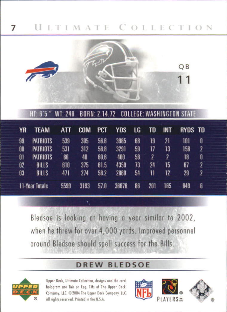 2004 Ultimate Collection (Upper Deck) Football "Main Set" Cards #1 to #135 - Bild 7 von 97
