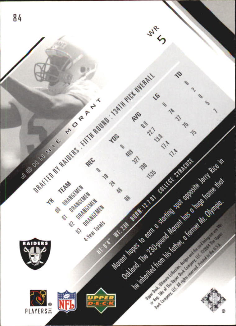 2004 Ultimate Collection (Upper Deck) Football "Main Set" Cards #1 to #135 - Bild 85 von 97