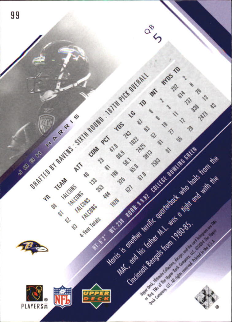 2004 Ultimate Collection (Upper Deck) Football "Main Set" Cards #1 to #135 - Bild 95 von 97